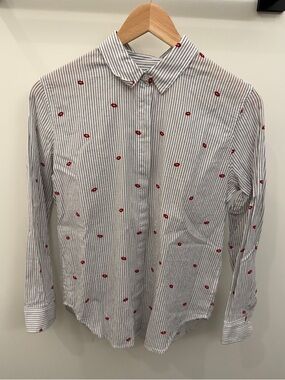 Rails Stripe Lips Button Down Shirt